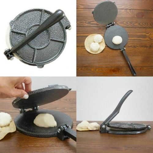  [아마존베스트]BGY Tortilla Maker 8 Inch Aluminium Tortilla Press Flour Tortilla Press Press Tortilla Machine Flour Corn Tortilla Press Maker, Black