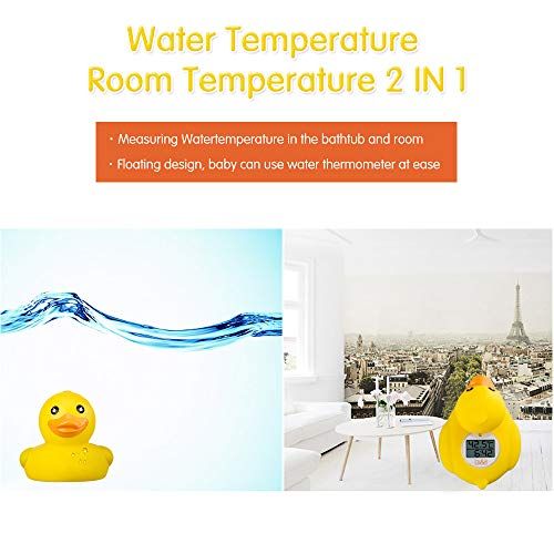  [아마존베스트]B&H b&h Baby Thermometer, The Infant Baby Bath Floating Toy Safety Temperature Thermometer (Duck) (Duck)