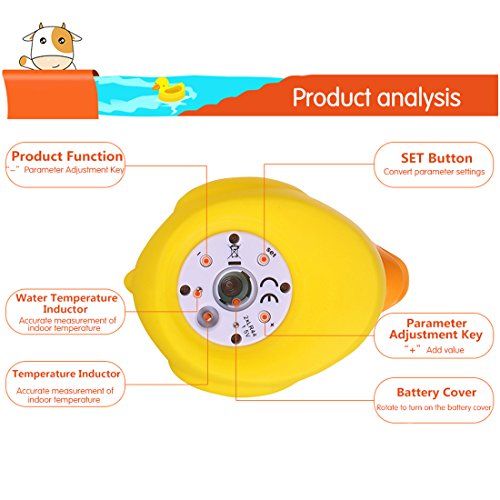  [아마존베스트]B&H b&h Baby Thermometer, The Infant Baby Bath Floating Toy Safety Temperature Thermometer (Duck) (Duck)