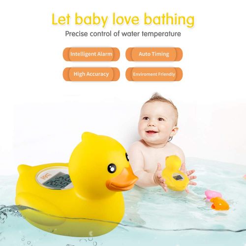  [아마존베스트]B&H b&h Baby Thermometer, The Infant Baby Bath Floating Toy Safety Temperature Thermometer (Duck) (Duck)