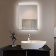 BHBL 28 x 36 In Vertical LED Bathroom Silvered Mirror with Touch Button （C-C226）