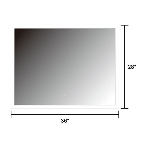  BHBL 55 x 36 in Horizontal Dimmable LED Bathroom Mirror with Anti-Fog and Bluetooth Function (DK-C-N031-T)