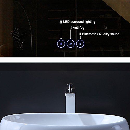  BHBL 55 x 36 in Horizontal Dimmable LED Bathroom Mirror with Anti-Fog and Bluetooth Function (DK-C-N031-T)