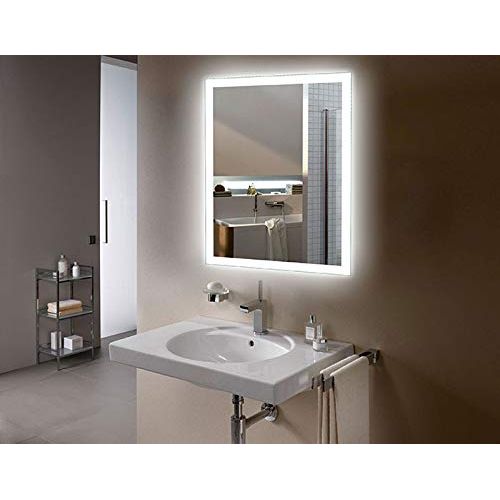  BHBL 55 x 36 in Horizontal Dimmable LED Bathroom Mirror with Anti-Fog and Bluetooth Function (DK-C-N031-T)