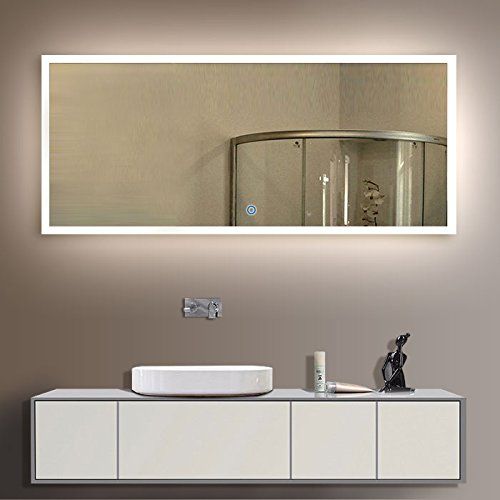  BHBL 55 x 36 in Horizontal Dimmable LED Bathroom Mirror with Anti-Fog and Bluetooth Function (DK-C-N031-T)