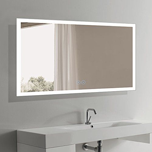  BHBL 55 x 36 in Horizontal Dimmable LED Bathroom Mirror with Anti-Fog and Bluetooth Function (DK-C-N031-T)