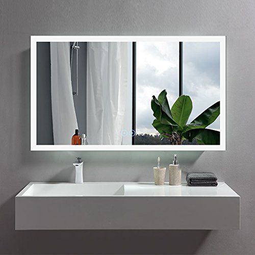  BHBL 55 x 36 in Horizontal Dimmable LED Bathroom Mirror with Anti-Fog and Bluetooth Function (DK-C-N031-T)