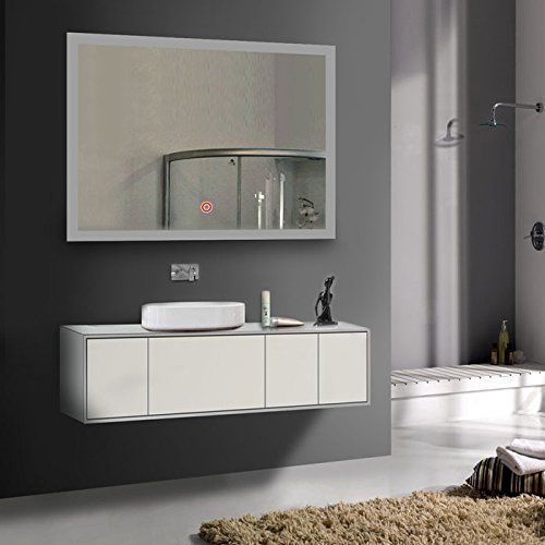  BHBL 55 x 36 in Horizontal Dimmable LED Bathroom Mirror with Anti-Fog and Bluetooth Function (DK-C-N031-T)