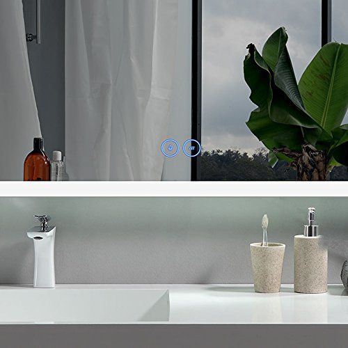  BHBL 55 x 36 in Horizontal Dimmable LED Bathroom Mirror with Anti-Fog and Bluetooth Function (DK-C-N031-T)