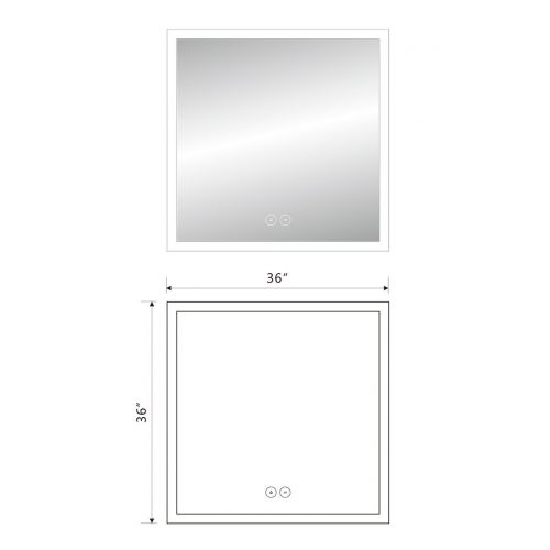  BHBL 55 x 36 in Horizontal Dimmable LED Bathroom Mirror with Anti-Fog and Bluetooth Function (DK-C-N031-T)