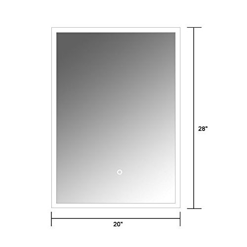  BHBL 55 x 28 in Horizontal Clock LED Bathroom Mirror with Anti-Fog and Bluetooth Function (DK-C-N031-BC)