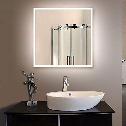  BHBL 55 x 28 in Horizontal Clock LED Bathroom Mirror with Anti-Fog and Bluetooth Function (DK-C-N031-BC)