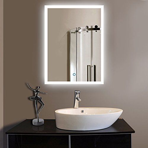  BHBL 55 x 36 in Horizontal LED Bathroom Silvered Mirror with Touch Button (N031-C)