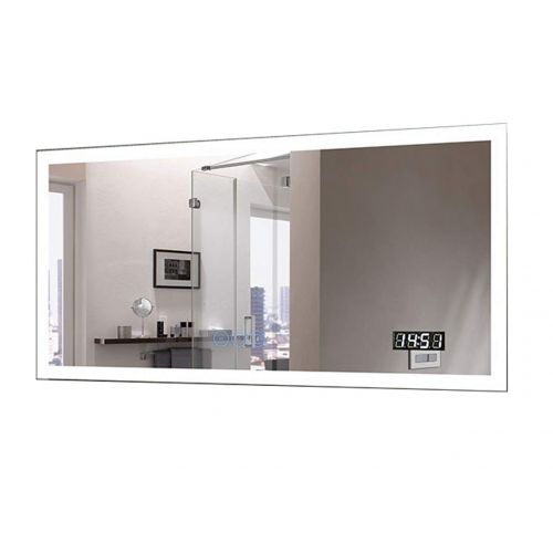  BHBL 55 x 36 in Horizontal LED Bathroom Silvered Mirror with Touch Button (N031-C)