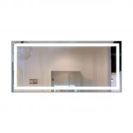 BHBL 60 x 28 In Horizontal LED Bathroom Silvered Mirror with Touch Button (CK010-C)