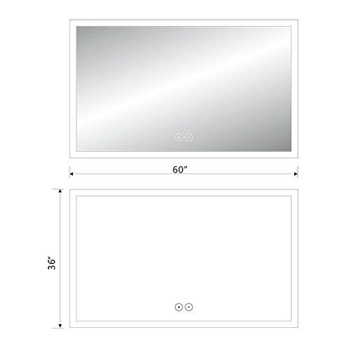  BHBL 60 x 36 in Horizontal LED Bathroom Mirror with Anti-Fog Function (DK-C-N031-W3)