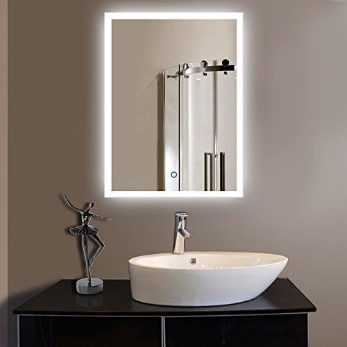  BHBL 24 x 32 in LED Backlit Mirror Wall Mounted Lighted Makeup Vanity Mirror with Touch Button (N031)