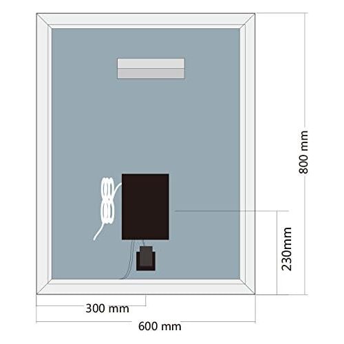  BHBL 24 x 32 in LED Backlit Mirror Wall Mounted Lighted Makeup Vanity Mirror with Touch Button (N031)