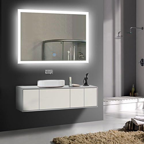  BHBL 36 x 28 In Horizontal LED Bathroom Silvered Mirror with Touch Button (C-N031-I)