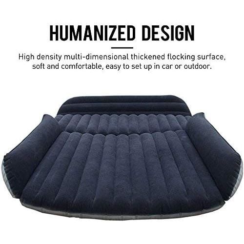  BHMOTORUS Mobile Inflation Travel Thicker Back Seat Cushion Air Bed for SUV,SUV Mattress Air bed Portable Car Bed for Outdoor Traveling,Free Electric Air Pump