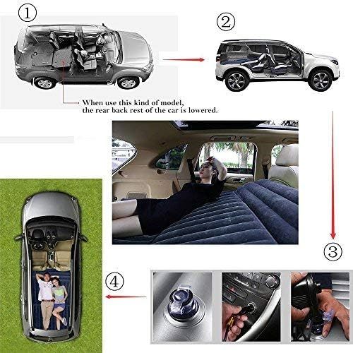  BHMOTORUS Mobile Inflation Travel Thicker Back Seat Cushion Air Bed for SUV,SUV Mattress Air bed Portable Car Bed for Outdoor Traveling,Free Electric Air Pump