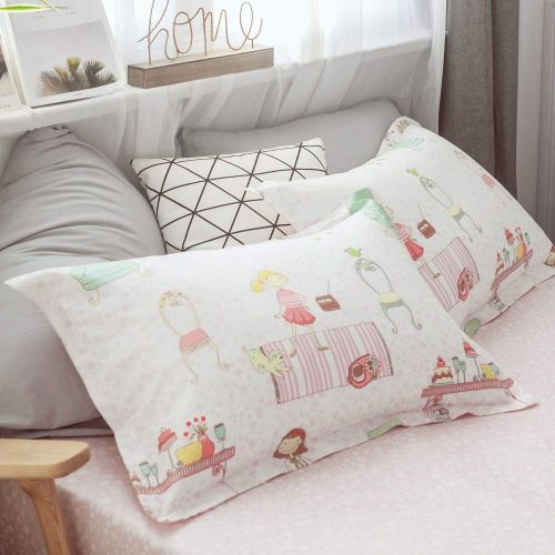  BHUSB Cats Print Duvet Cover Sets Cartoon Pink 100% Soft Cotton 3 Piece Reversible Bedding Collection Sets for Kids Boys Girls Gift, Zipper Closure Teens Bedding Sets Twin Size