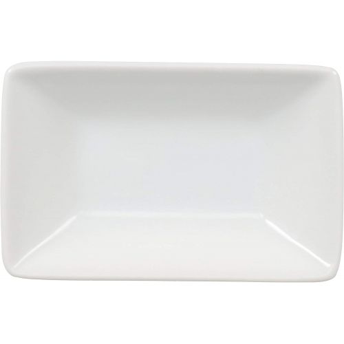  BIA Cordon Bleu Asian 1-Ounce Rectangle Soy Sauce Dipping Dish, Set of 6, White