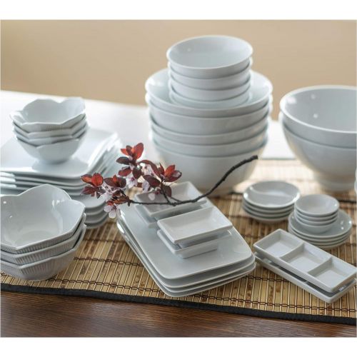  BIA Cordon Bleu Asian 1-Ounce Rectangle Soy Sauce Dipping Dish, Set of 6, White