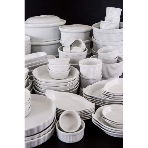  BIA Cordon Bleu Bakeware Oval Casserole Dish, Medium, White: Kitchen & Dining
