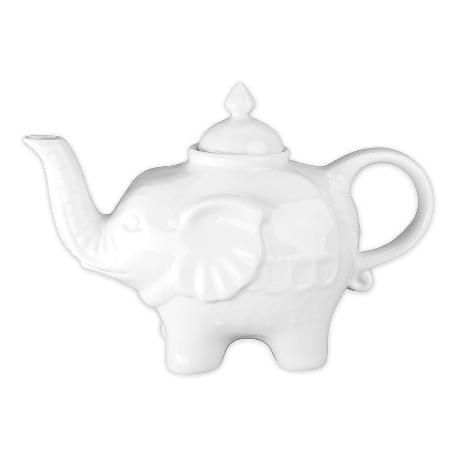  BIA Cordon Blue, Inc Elephant Porcelain Teapot in White