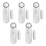 BIBENE Door Alarm System Home Security DIY Kit, DoorWindow Contact Sensor with 4 Alarm Modes and Long Battery Life-5 Packs