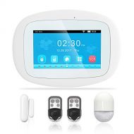 BIBENE 3G WiFi Home Security Alarm System with 4.3 Touch Screen Keypad APP Control PIR Motion Sensor Alzheimer Door Alarm No Monthly Fee DIY Alarm System Expandable 792 Sensors for