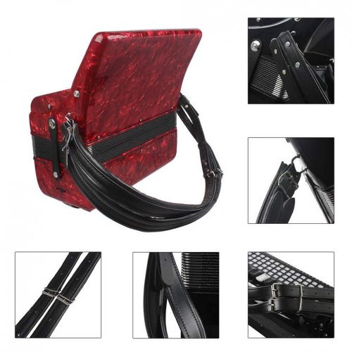  BIBISTORE 2-Pack Soft Thicken PU Leather Accordion Shoulder Harness Straps Adjustable&Durable Accordion Belt Set for 16-120 Bass Accordions Musical Instrument Accessories