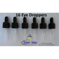 BIBLELOT BOTTLES Glass Eye Dropper For 15ML Bottle Set Of 16, Eye Dropper 15ml, Use with 15ML Young Living Essential Oils, Screw Tops, doTerra Essential Oil . 16 Pack (15ml,16)