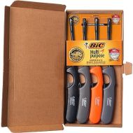 BIC Multi Purpose Lighter with Long Flex Wand, Great Lighter for Candles, Grills and Fireplaces, 4 Count Pack of Lighters, Assorted Colors