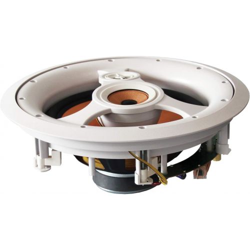  BIC America 250W 3-Way 10” In-Ceiling Speaker with Pivoting Tweeter and Midrange, Metal and Cloth Grills