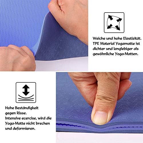  [아마존베스트]BIFY Yoga Mat Non-Slip 183 x 61 x 0.6 cm Gymnastics Mat, Premium, Environmentally Friendly Training Fitness Mat for Pilates, Fitness with Shoulder Strap