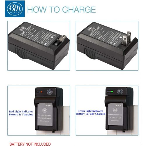  BIG MIKES ELECTRONICS BM EN-EL12 Battery Charger for Nikon Coolpix A1000 B600 W300 A900 AW100 AW110 AW120 AW130 S6200 S6300 S8100 S8200 S9050 S9200 S9300 S9400 S9500 S9700 S9900 P310 P330 P340, KeyMissi