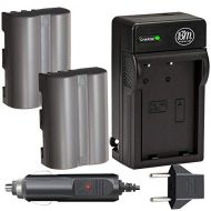 BIG MIKES ELECTRONICS BM Premium 2 Pack of EN-EL3e Batteries and Battery Charger for Nikon D50, D70, D70s, D80, D90, D100, D200, D300, D300S, D700, D900 Digital SLR Camera