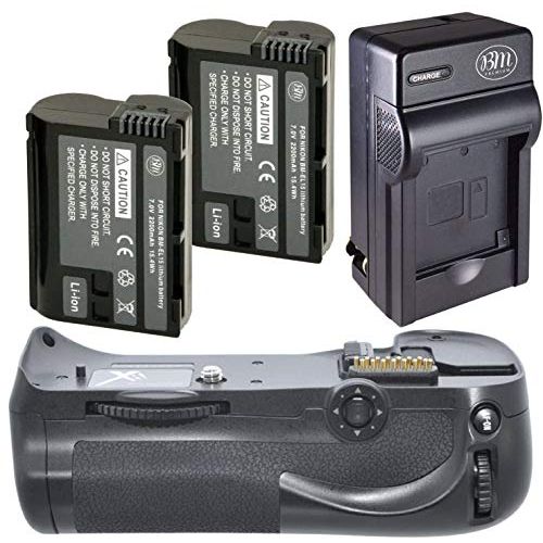  BIG MIKES ELECTRONICS Battery Grip Kit for Nikon D600 D610 Digital SLR Camera Includes Vertical Battery Grip + Qty 2 Replacement EN-EL15 Batteries + Rapid AC/DC Charger