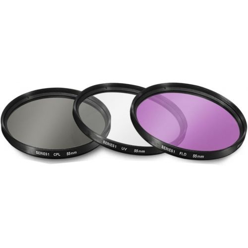  BIG MIKES ELECTRONICS 55mm and 58mm Multi-Coated 3 Piece Filter Kit (UV-CPL-FLD) for Nikon D3500, D5600, D3400 DSLR Camera with Nikon 18-55mm f/3.5-5.6G VR AF-P DX and Nikon 70-300mm f/4.5-6.3G ED