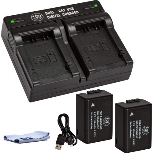  BIG MIKES ELECTRONICS 2 Pack of DMW-BMB9 Batteries and USB Dual Battery Charger for Panasonic Lumix DC-FZ80, DMC-FZ40K, DMC-FZ45K, DMC-FZ47K, DMC-FZ48K, DMC-FZ60, DMC-FZ70, DMC-FZ100, DMC-FZ150 Digital