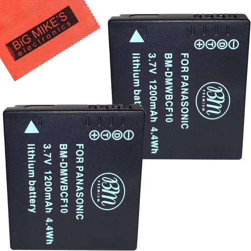  BIG MIKES ELECTRONICS BM 2 DMW-BCF10 Batteries for Panasonic Lumix DMC-TS2 DMC-TS3 DMC-TS4 DMC-F3 DMC-FH1 DMC-FH3 DMC-FH20 DMC-FH22 DMC-FS6 DMC-FS12 DMC-FS15 DMC-FS25 DMC-FS42 DMC-FS62 DMC-FT1 DMC-FP8 D