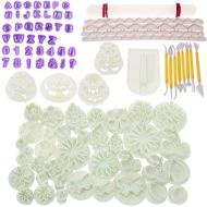 BIGTEDDY - 108pcs Cake Bakeware Sugarcraft Icing Decoration Kit with Flower Modelling Mold Mould Fondant Tools: Kitchen & Dining