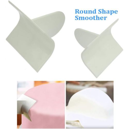  [아마존베스트]BIGTEDDY - 4pcs Fondant Icing Smoother Polisher for Cake Decoration Sugarcraft Scraper Paddle Tool