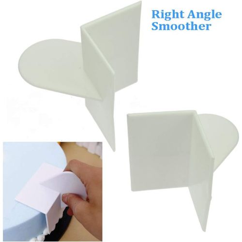  [아마존베스트]BIGTEDDY - 4pcs Fondant Icing Smoother Polisher for Cake Decoration Sugarcraft Scraper Paddle Tool