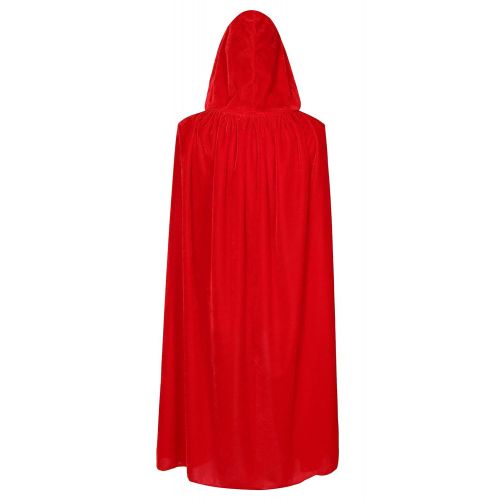  BIGXIAN Kids Hooded Velvet Cloak Halloween Christmas Fancy Cape for Kids