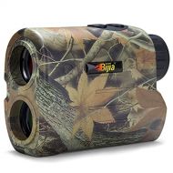 BIJIA Hunting Rangefinder - 650Yards Multi-Function Laser Archery Rangefinder for Bow Hunting,Shooting, Golf,Camping with Slope Correction,Flag-locking with Vibration,Speed,Angle,S
