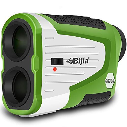  BIJIA Golf Rangefinder with Slope Switch-700Yards 6X Laser Range Finder with Slope On/Off Switch Rechargeable High Precision Flaglock/Scan/Slope/Angle/Speed/Vibration for Golfing/T