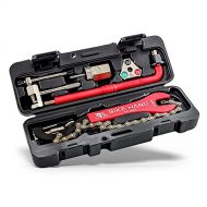 자전거 정비 공구 수리BIKEHAND Basic Bike Bicycle Repair Tool Kit Set Maintenance Kits - Pedal Wrench - Cassette Lock Ring Tool - Freewheel Chain Whip - Folding Tool